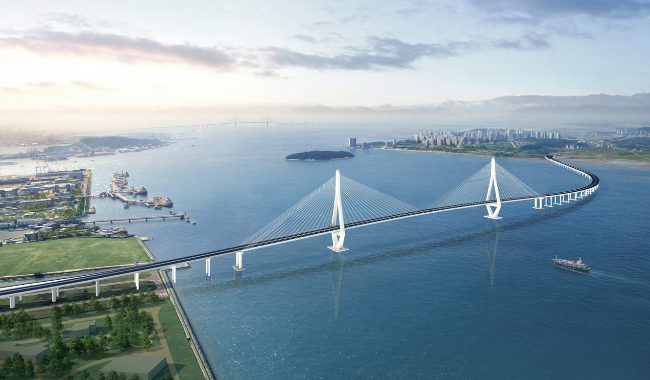 Detailed engineering design for Yeongjong-Cheongna connecting road (3rd mainland bridge)